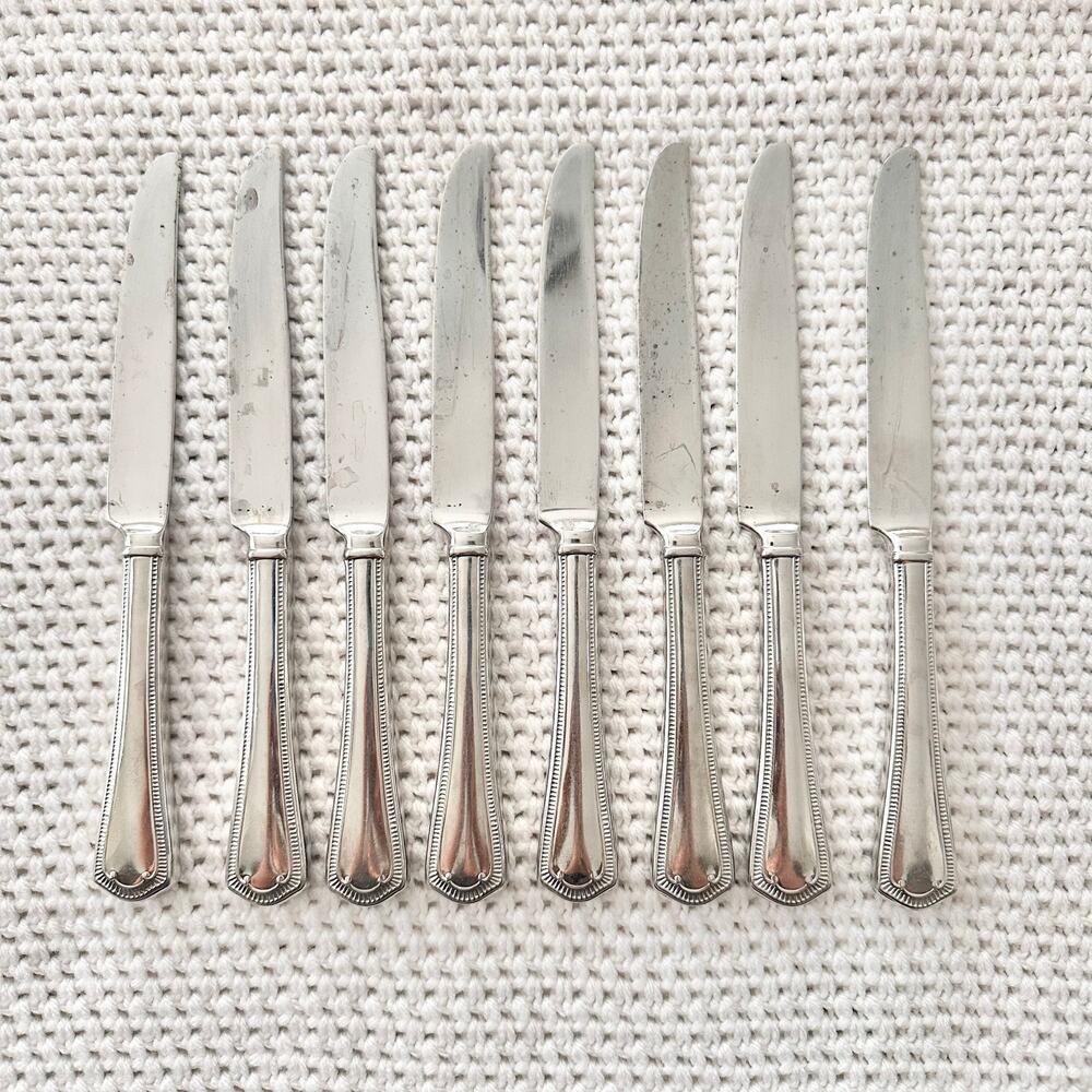 Waterford Somerset 18/10 Stainless Set 8 Dinner Knives Replacement Flatware 9.5"